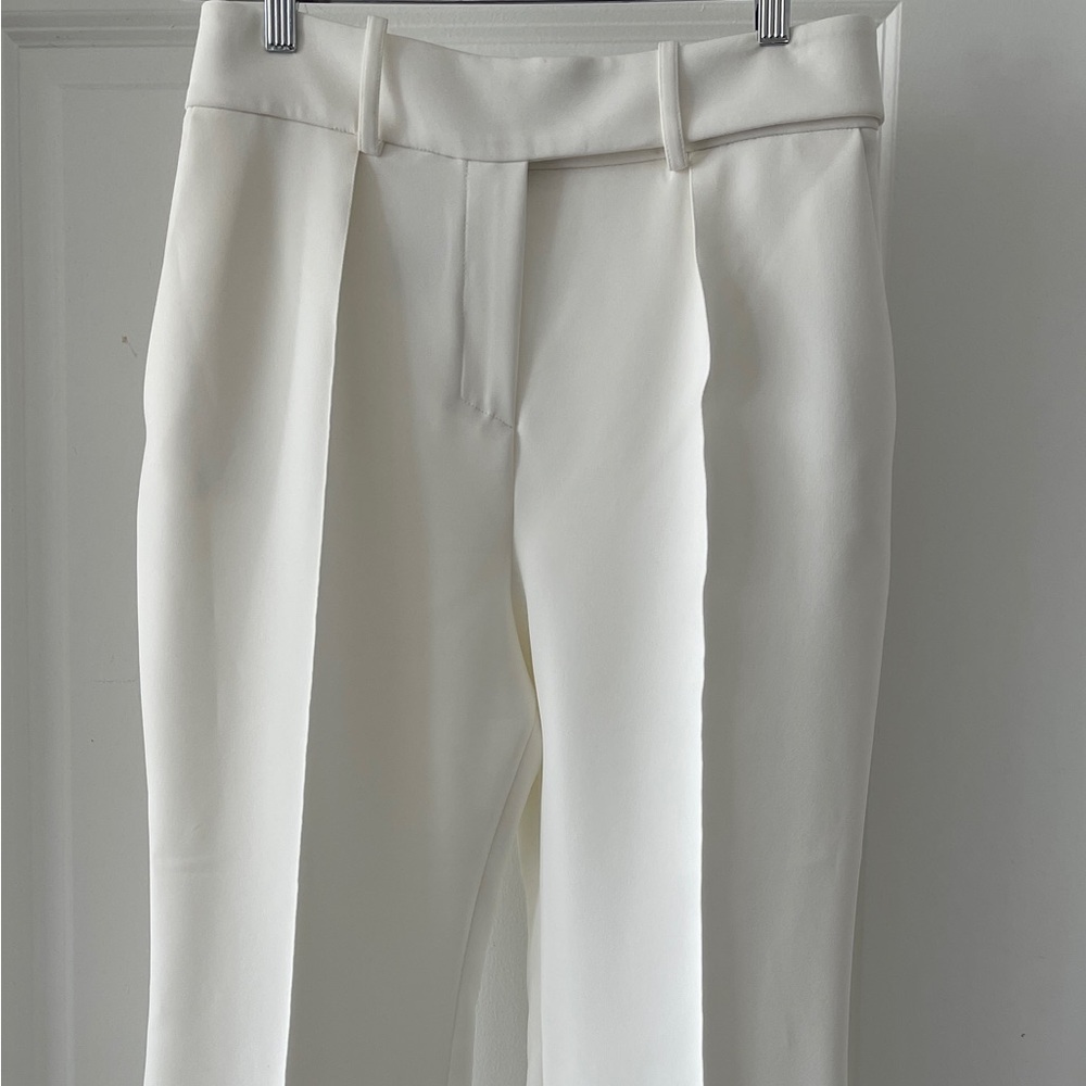 Alexandre Vaulthier Elegant White Women's Cuff Pants